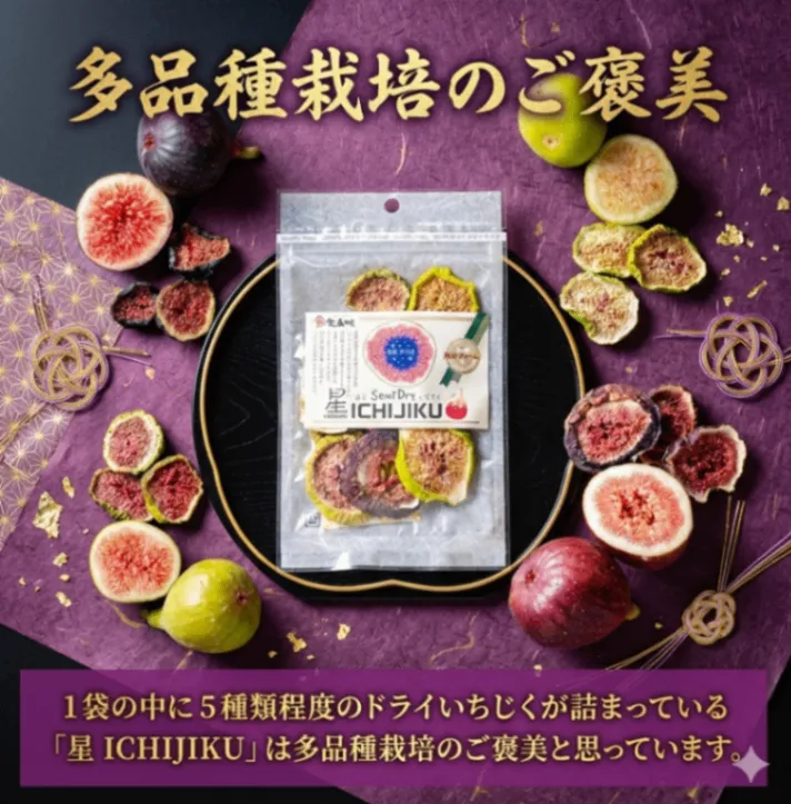 【受賞】自家栽培セミドライいちじく「星ICHIJIKU」鳥取県産・1袋 ギフト