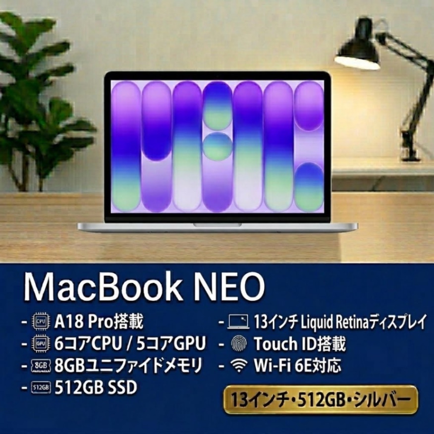 MacBook NEO 512GB シルバー