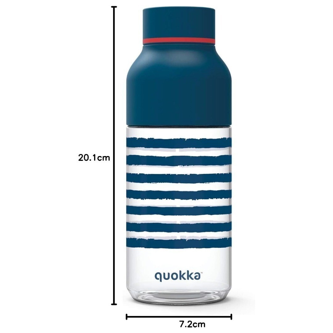 クオッカ Quokka 水筒 570ml トライタンボトル アイスネイビー ストライプ BPAフリー