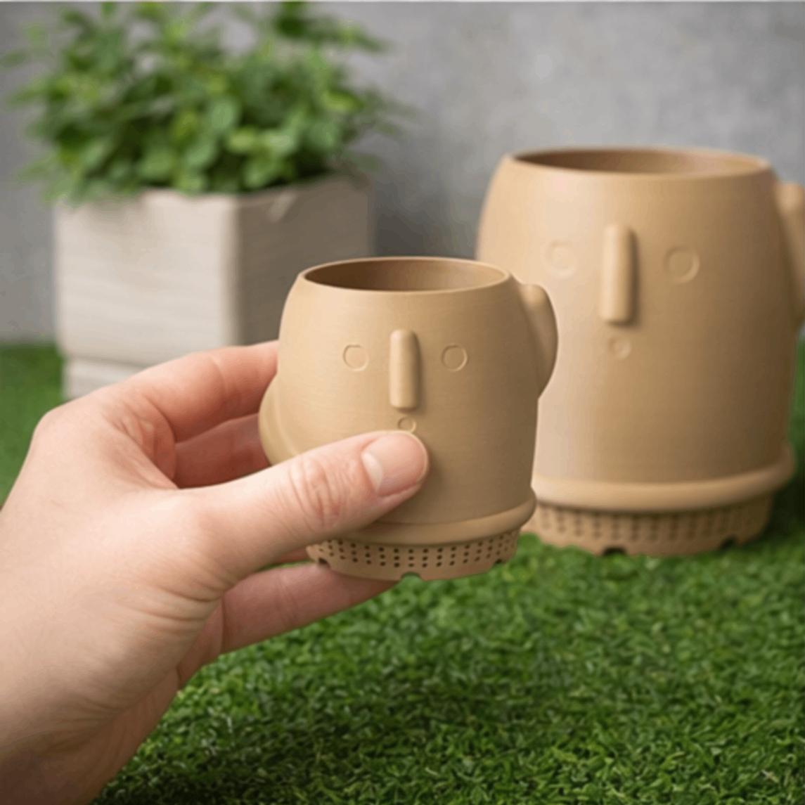 ハニワ2号鉢｜3Dプリンター製