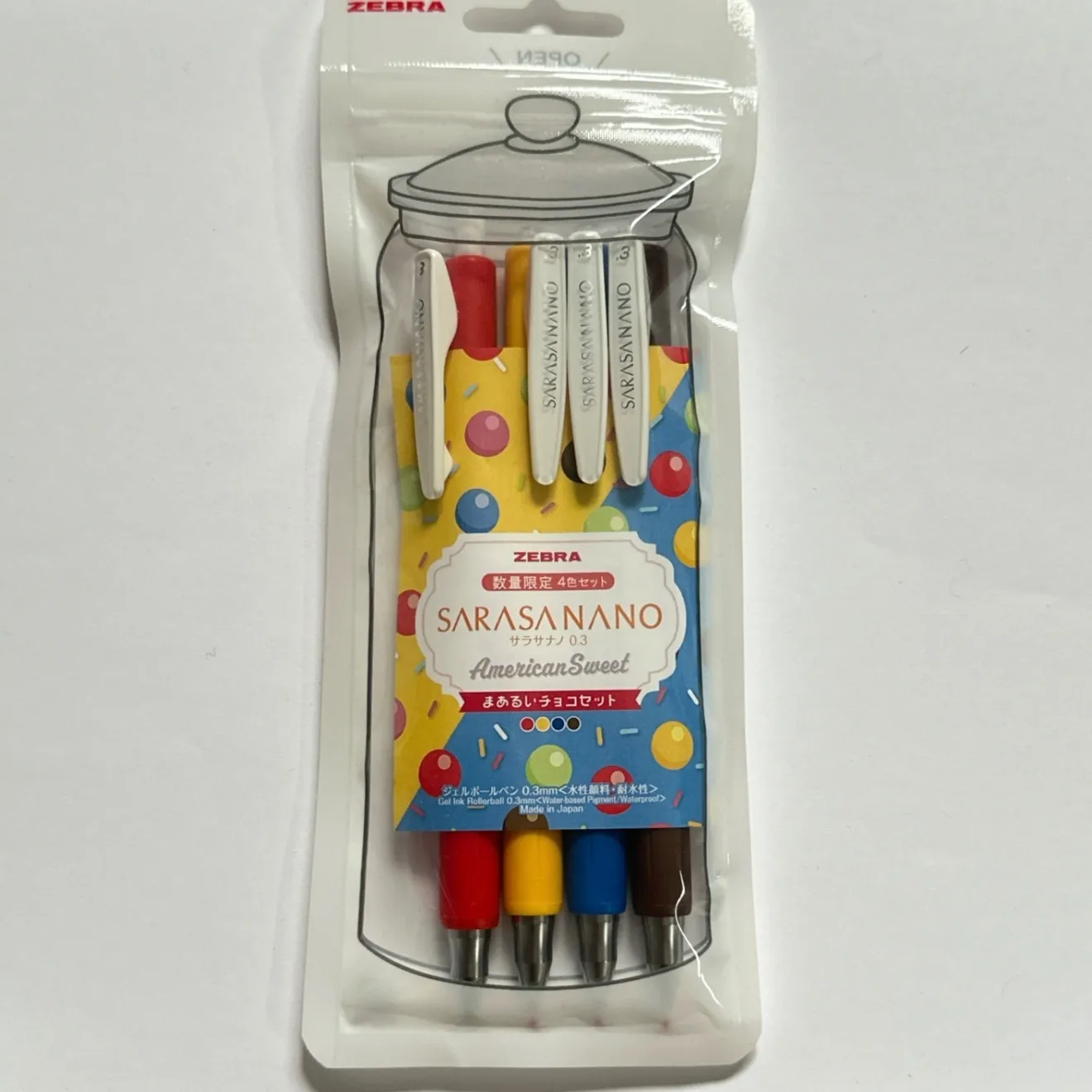 ゼブラ サラサナノ アメリカンスウィート まあるいチョコセット 数量限定 4色
