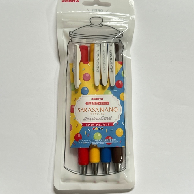 ゼブラ サラサナノ アメリカンスウィート まあるいチョコセット 数量限定 4色