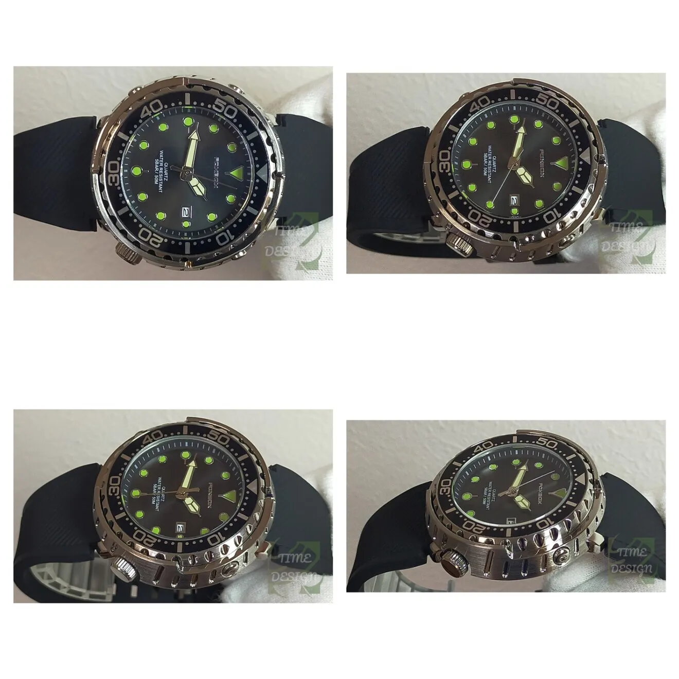 【夏の屈強スポーツウォッチ決定版/新品】フィッティングブラックラバー