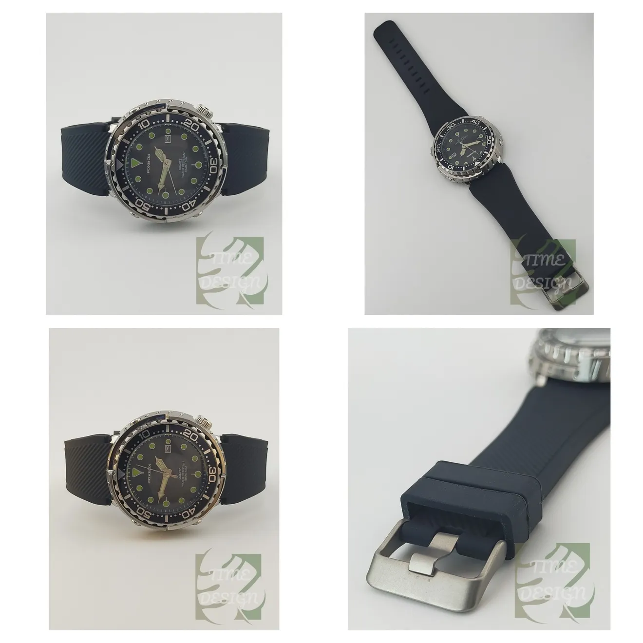 【夏の屈強スポーツウォッチ決定版/新品】フィッティングブラックラバー