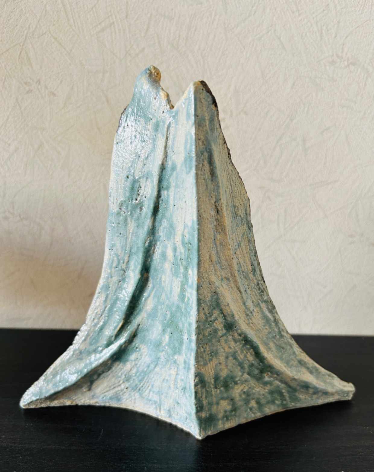 一輪挿し 金彩×銅青釉 山嶺に宿る光 一点物 受賞作家 オブジェ 花瓶