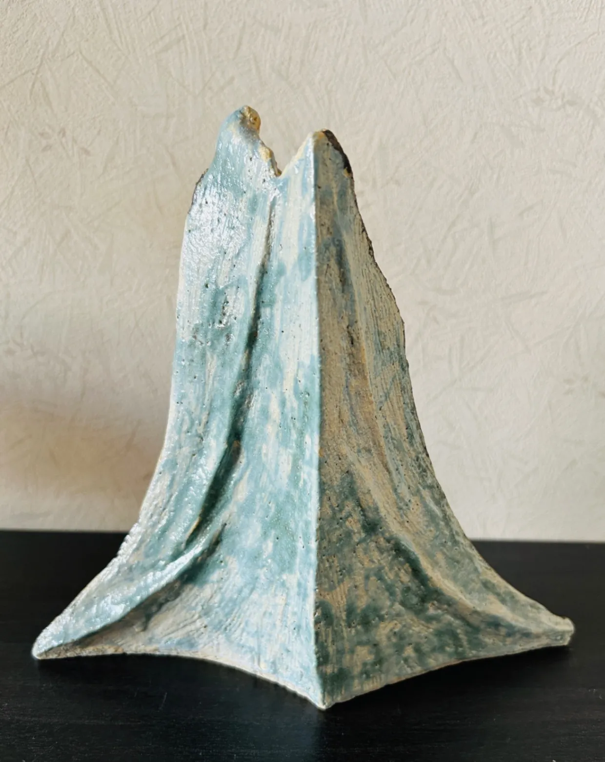 一輪挿し 金彩×銅青釉 山嶺に宿る光 一点物 受賞作家 オブジェ 花瓶