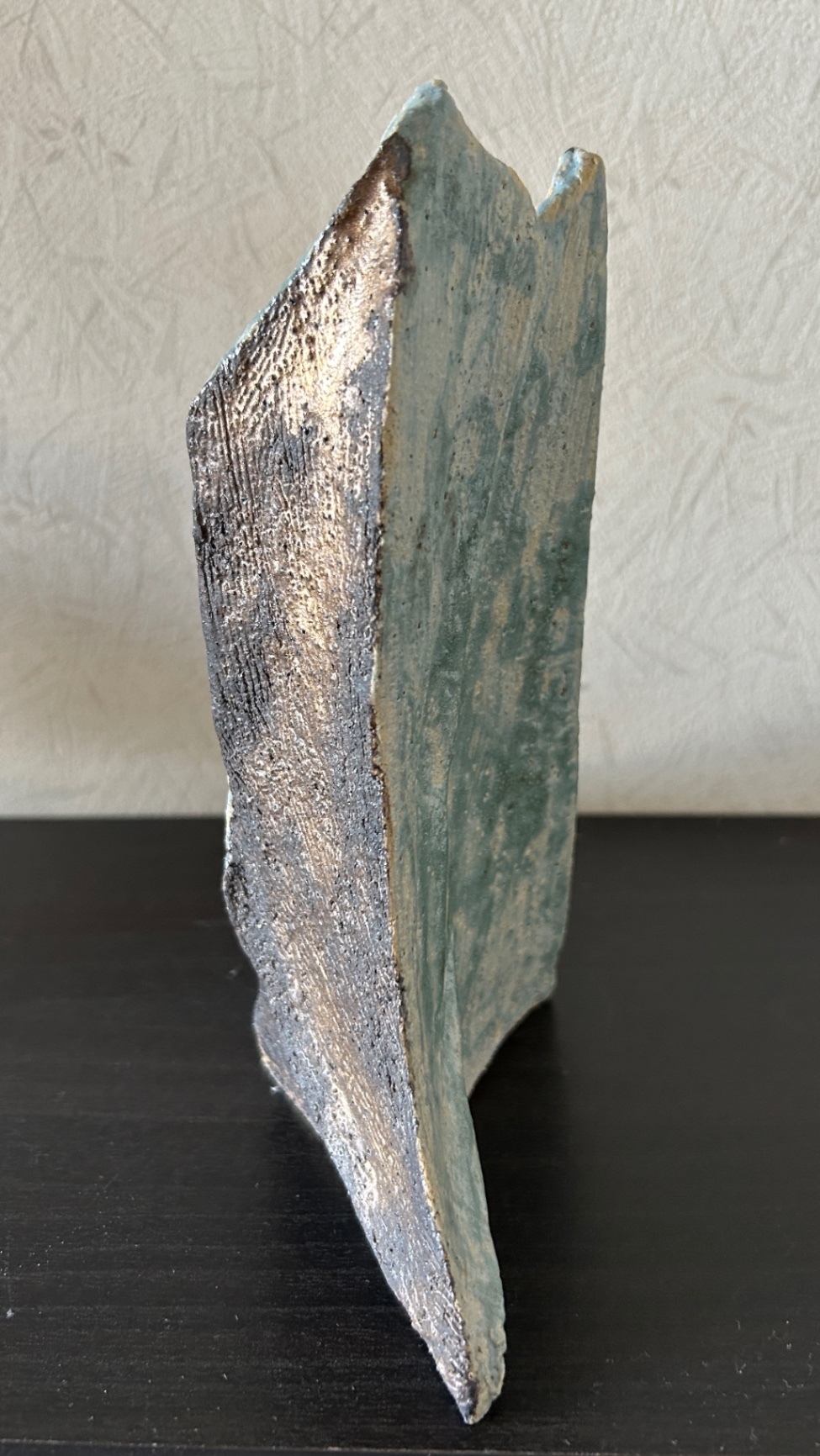 一輪挿し 金彩×銅青釉 山嶺に宿る光 一点物 受賞作家 オブジェ 花瓶