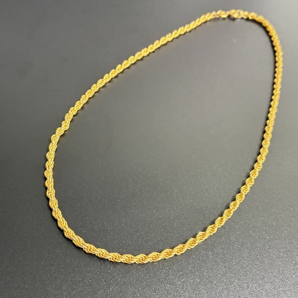 【フランス製】GP Cador ゴールド ロープチェーン ネックレス 40cm