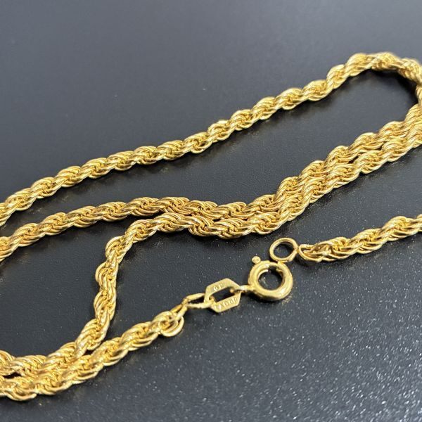 【フランス製】GP Cador ゴールド ロープチェーン ネックレス 40cm