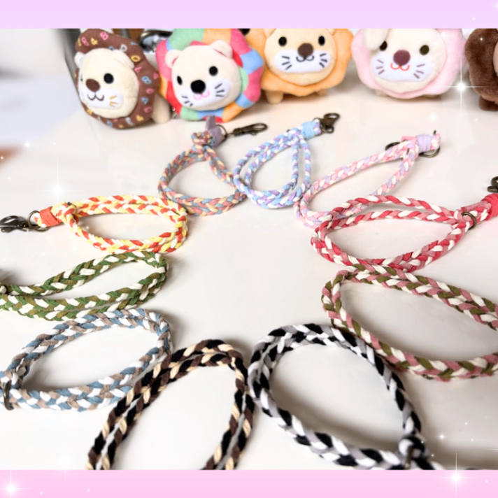 馬ライオンちゃんにぴったり🩷グレー系【父の日ギフト】ハンドメイド 学長ぬいぐるみ専用ハーネス