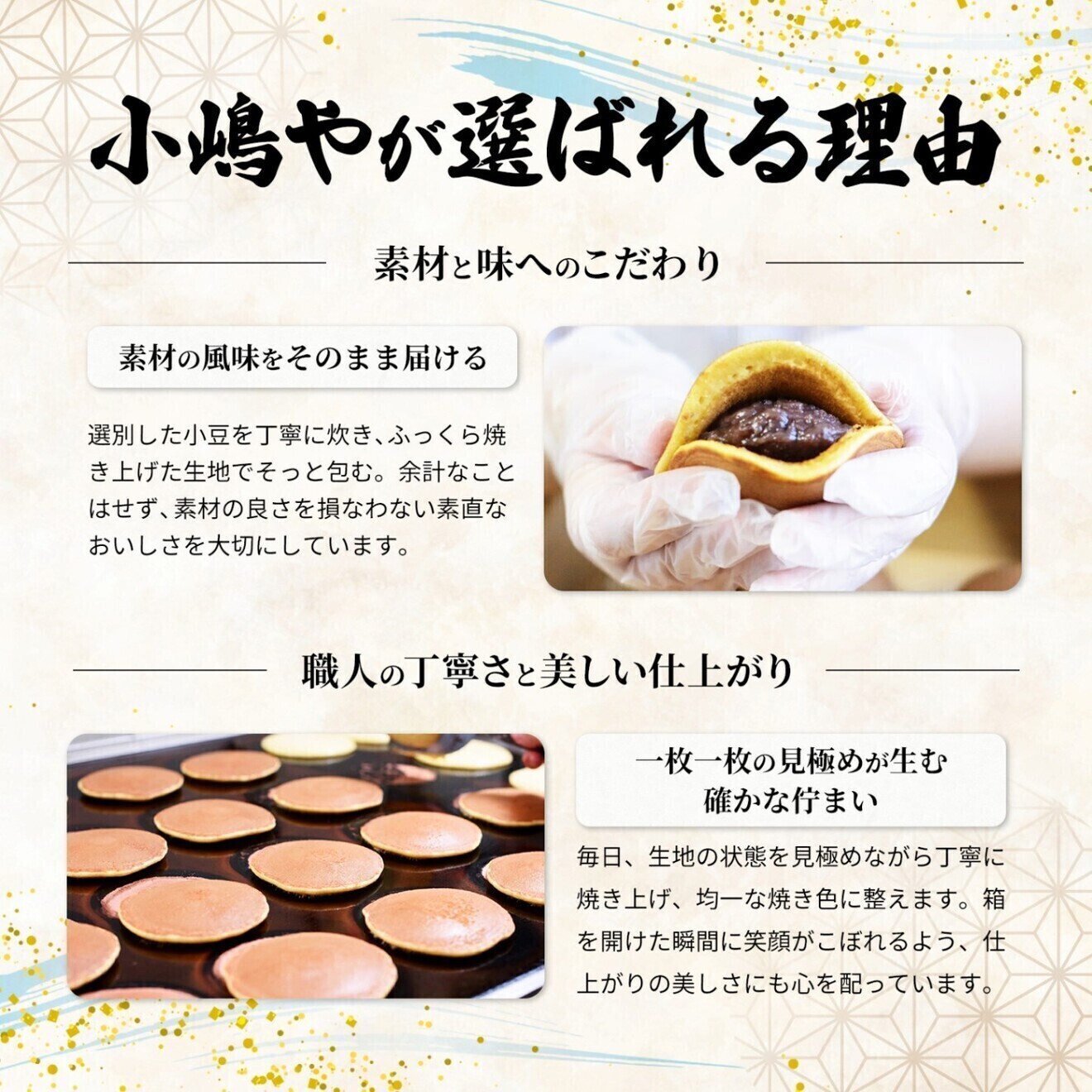 【父の日ギフト】小嶋や 無添加 手焼きどら焼き 3種6個 限定パッケージ【冷凍便】