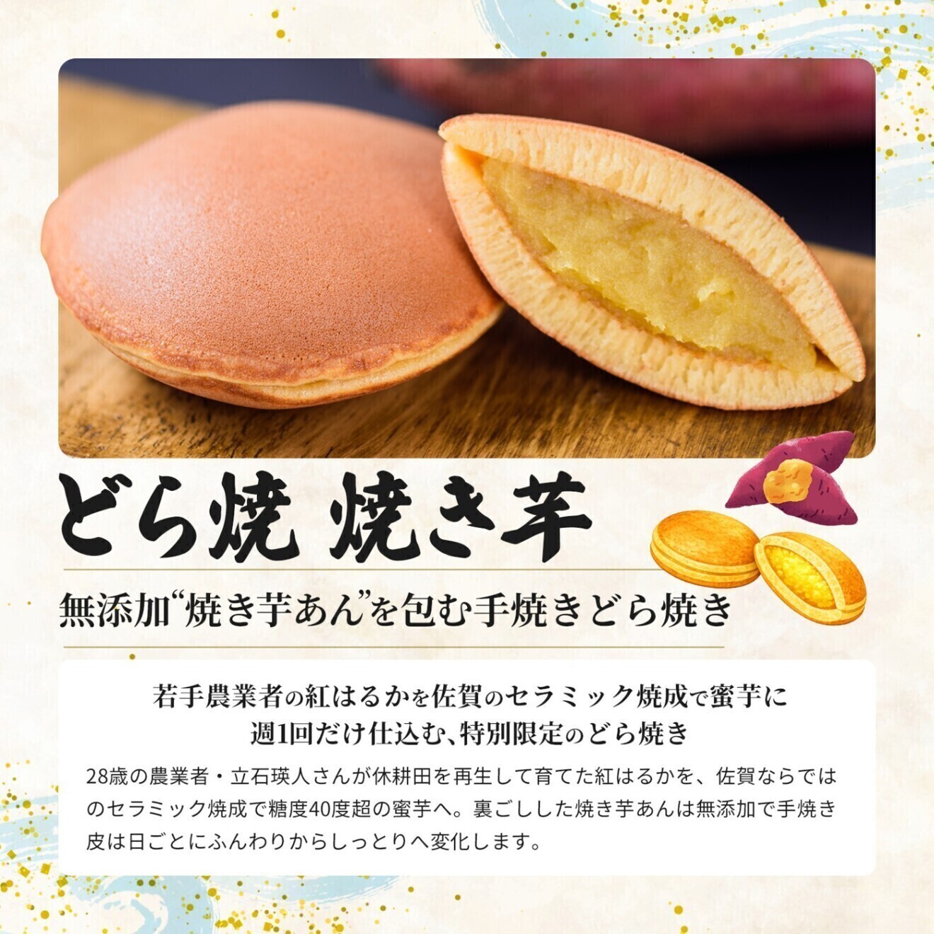【父の日ギフト】小嶋や 無添加 手焼きどら焼き 3種6個 限定パッケージ【冷凍便】