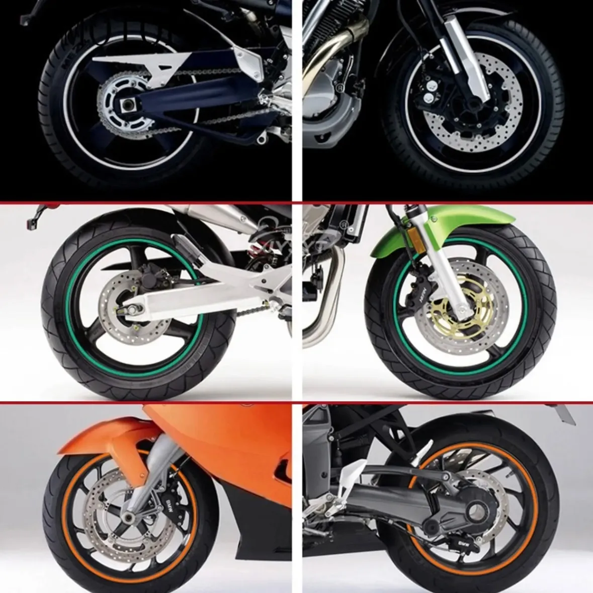 ノーマル リムステッカー 反射 17 18 インチ リムライン リム テープ バイク 自動車 ８mm
