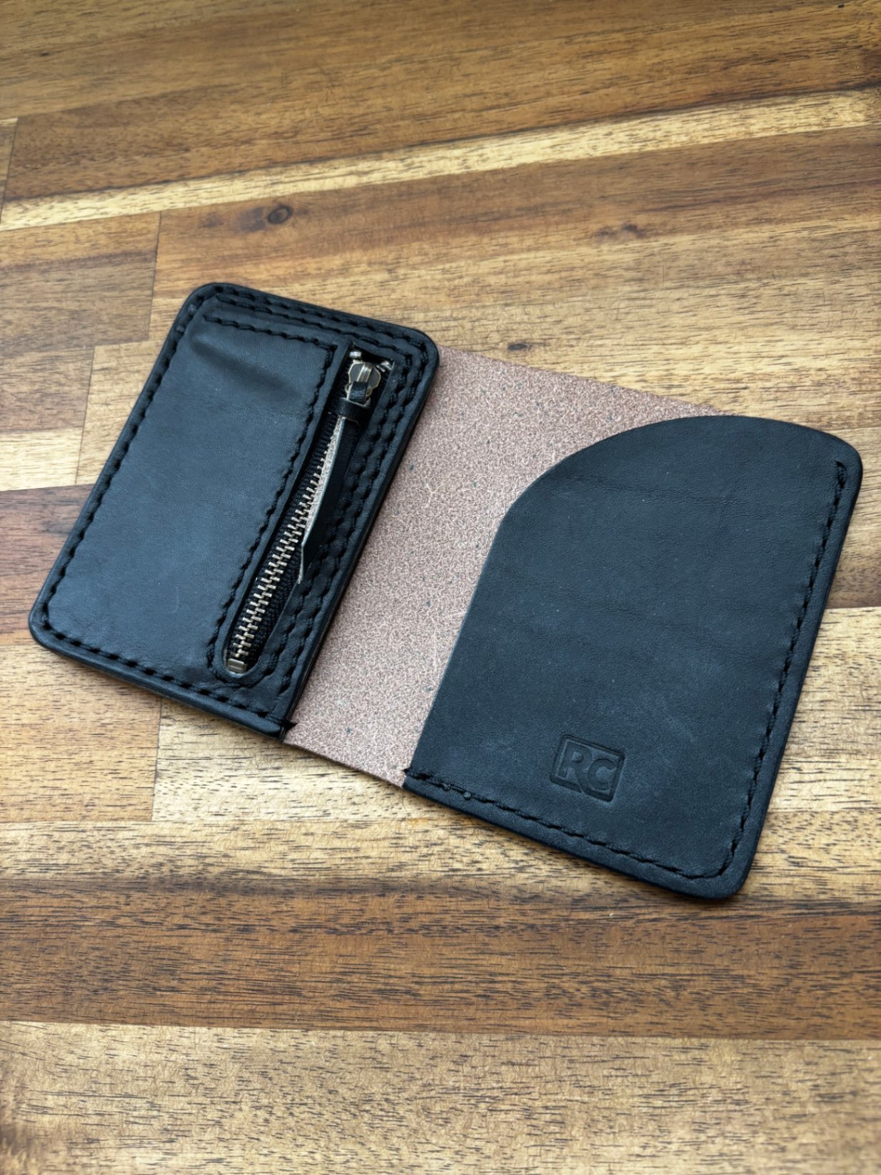 札バサミ｜昭南皮革　多脂ベンズ／マネークリップ／ミニ財布／手縫い