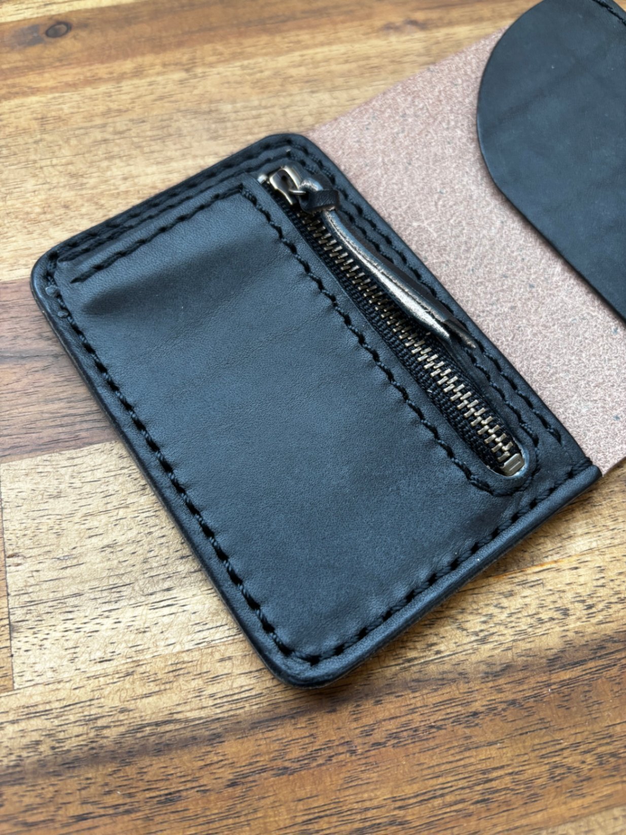 札バサミ｜昭南皮革　多脂ベンズ／マネークリップ／ミニ財布／手縫い