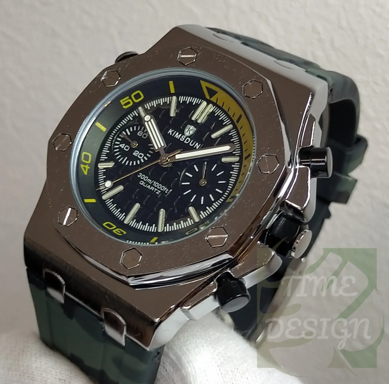 【伝統的八角モデルを現代にモデファイ/新品】デザインウォッチ 迷彩②