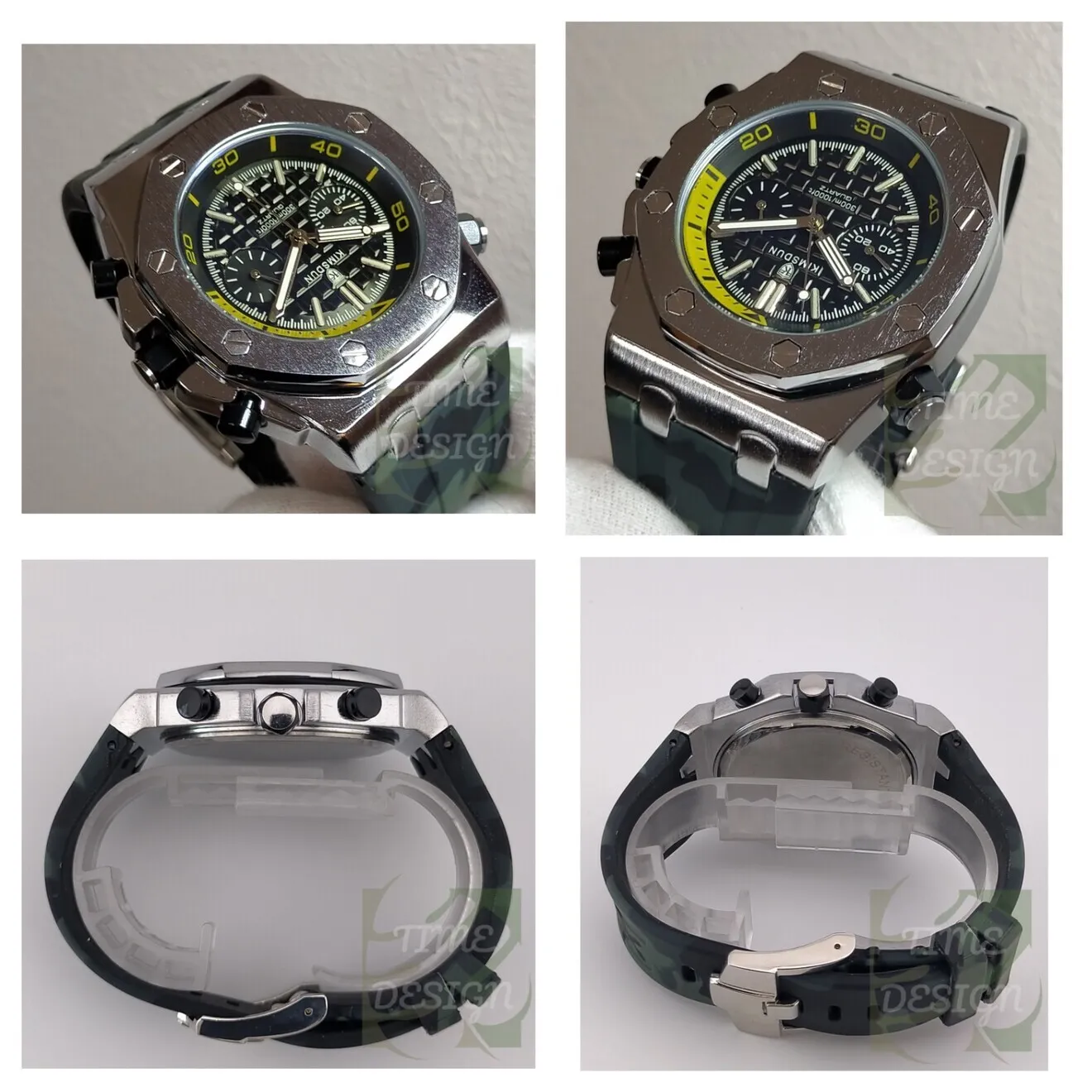 【伝統的八角モデルを現代にモデファイ/新品】デザインウォッチ 迷彩②