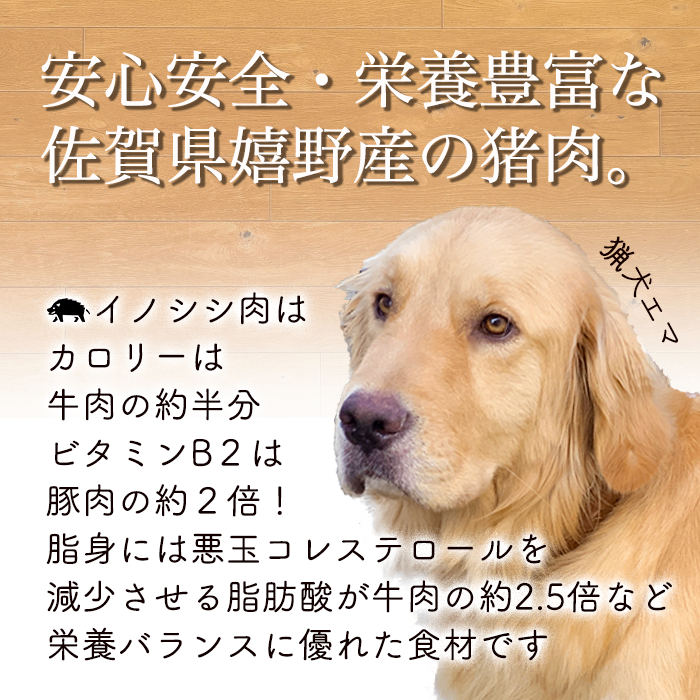 いまだけ２パックのみ50g増量！
ペット用！いのししジャーキー（イノチップス）