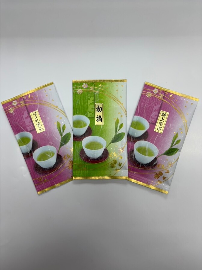 【飲み比べセット】初摘み煎茶・特選煎茶・ほまれ煎茶
おすすめの煎茶3種類を飲み比べできるセットです