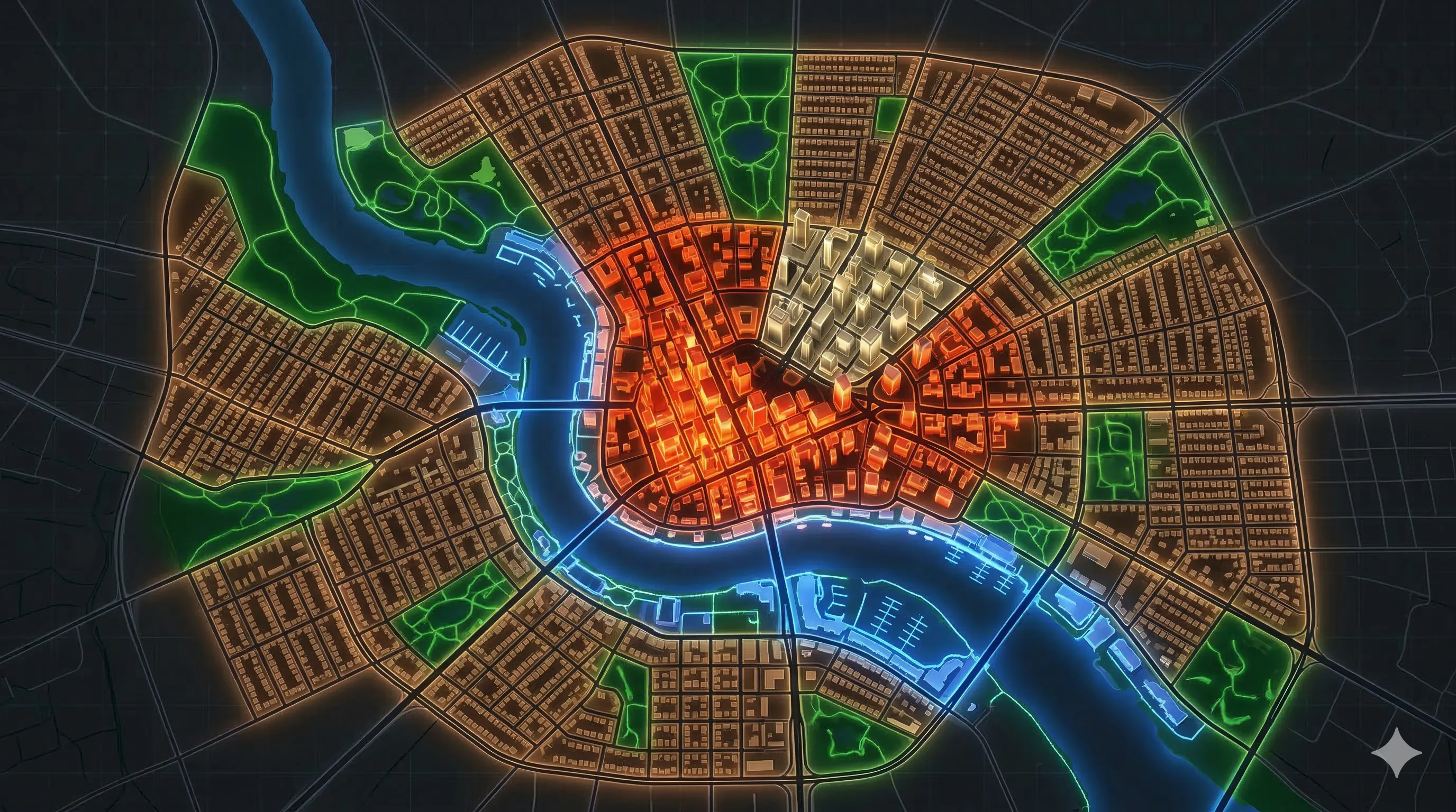 城市五行能量分佈