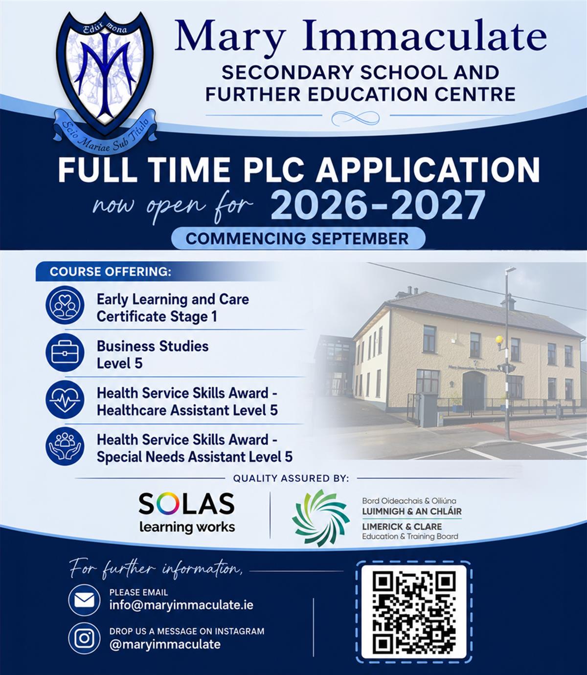 Full Time PLC Courses Available