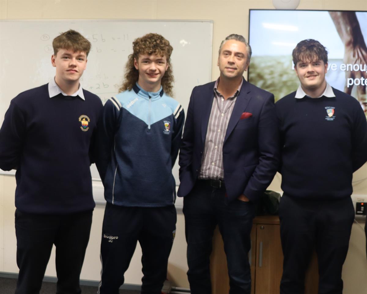 Dr. Richard Hogan speaks to students and staff about positive mental health