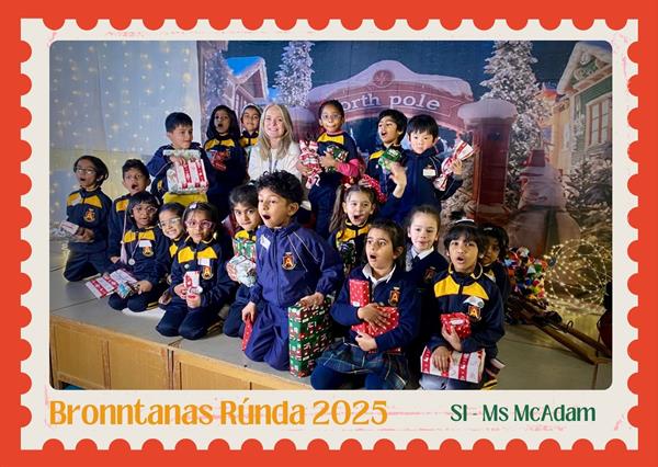 Senior Infants enjoying the Bronntanas Rúnda