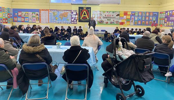 Fr. Jim gave us his blessing as we launched Grandparents Day.