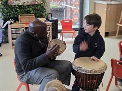 Djembe Drumming with Fr. Gus
