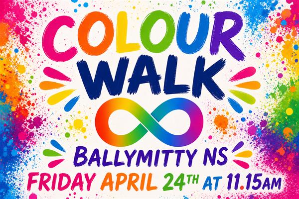 Colour Walk - reminder to wear colour tomorrow! | St. Joseph's N.S ...