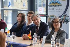 Greystones Community College hosts Official Government visit to mark Europe Day