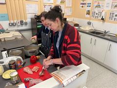 3rd years cooking up a storm in the Home Economics room