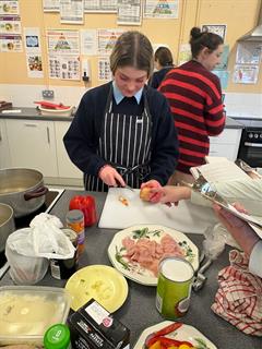 3rd years cooking up a storm in the Home Economics room