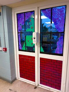 Art students and Ms Normoyle getting ready for Christmas here in St Josephs Community College