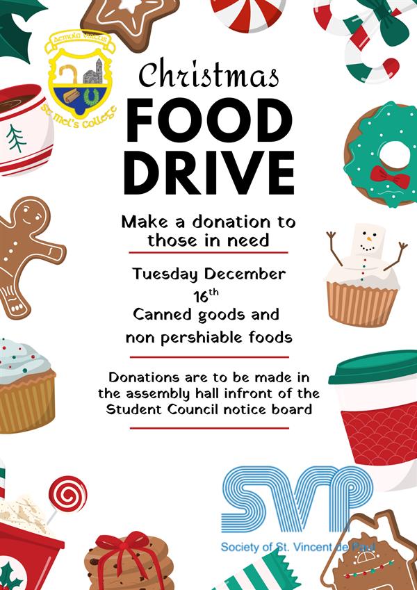 School Food Drive – 16th December