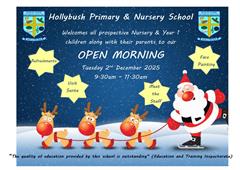 Hollybush Open Morning Tuesday 2nd December 2025