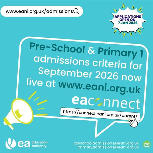 Preschool and Primary Admissions September 2026