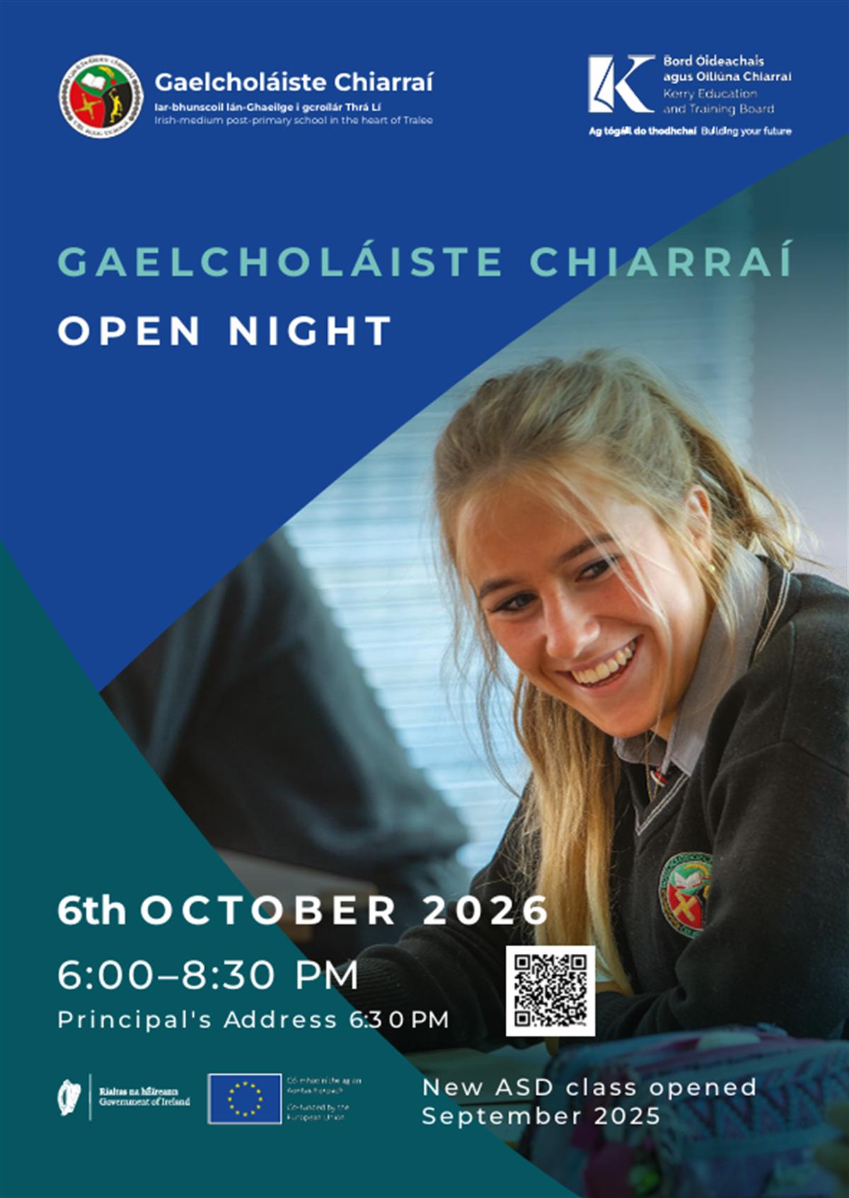 Iontráil don scoilbhliain 2027/28 - Admissions for the 2027/28 Schoolyear