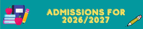 2026 / 2027 Admission now open