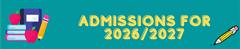 2026 / 2027 Admission now open