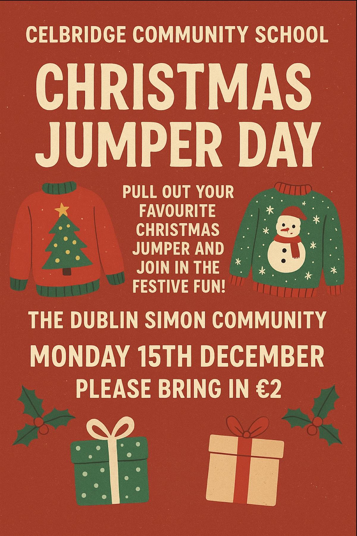 Christmas Jumper Day Monday 15th