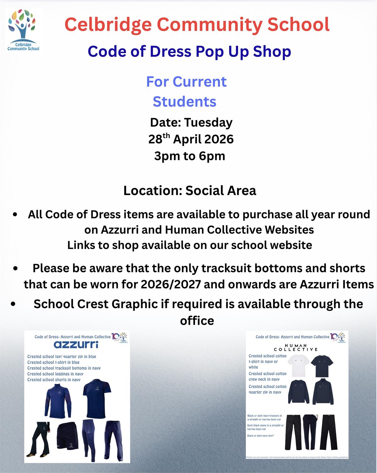 Pop Up Shop Tuesday 28th 3pm to 6pm