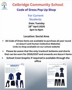 Pop Up Shop Tuesday 28th 3pm to 6pm