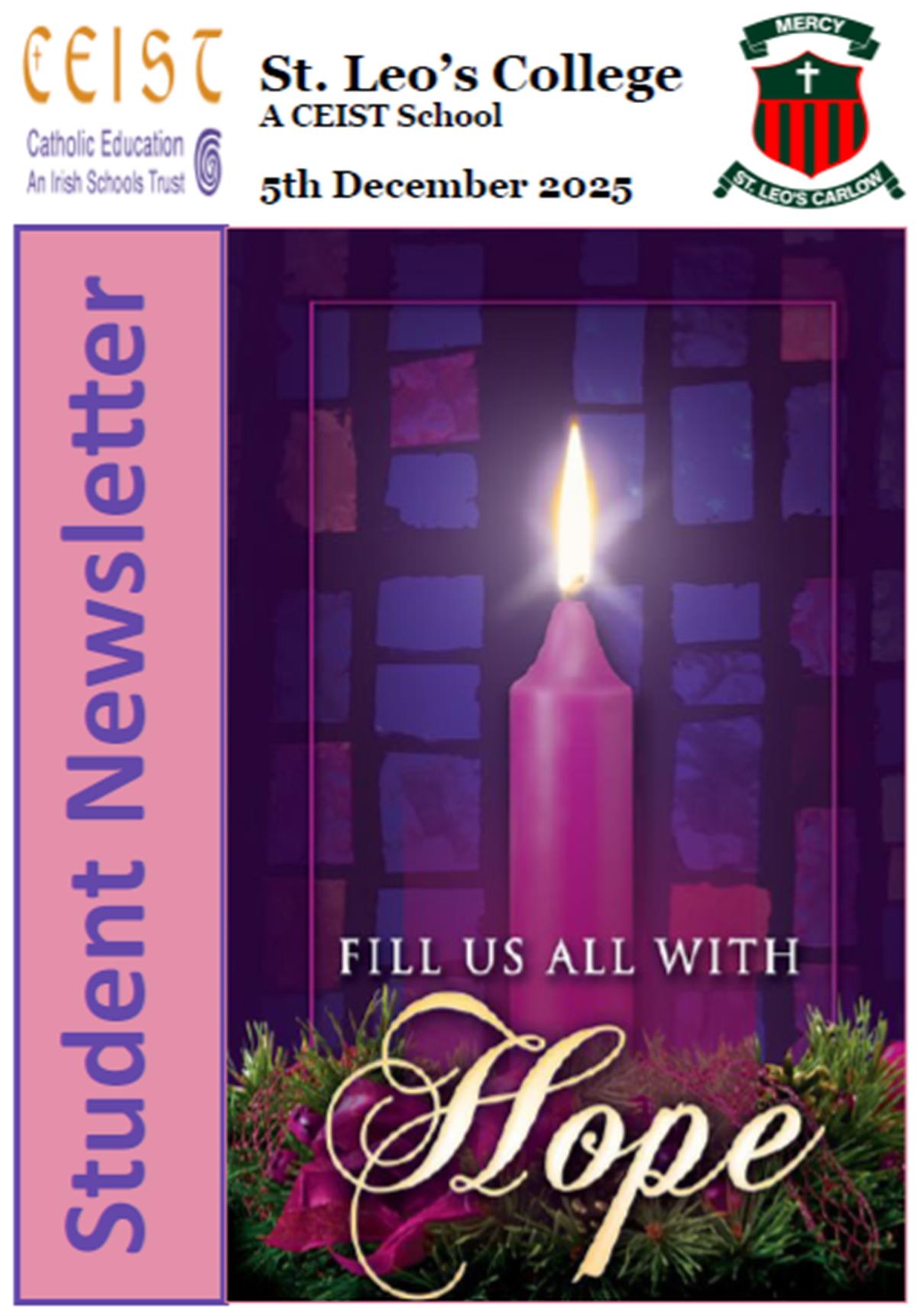 Student Newsletter 5th December 2025