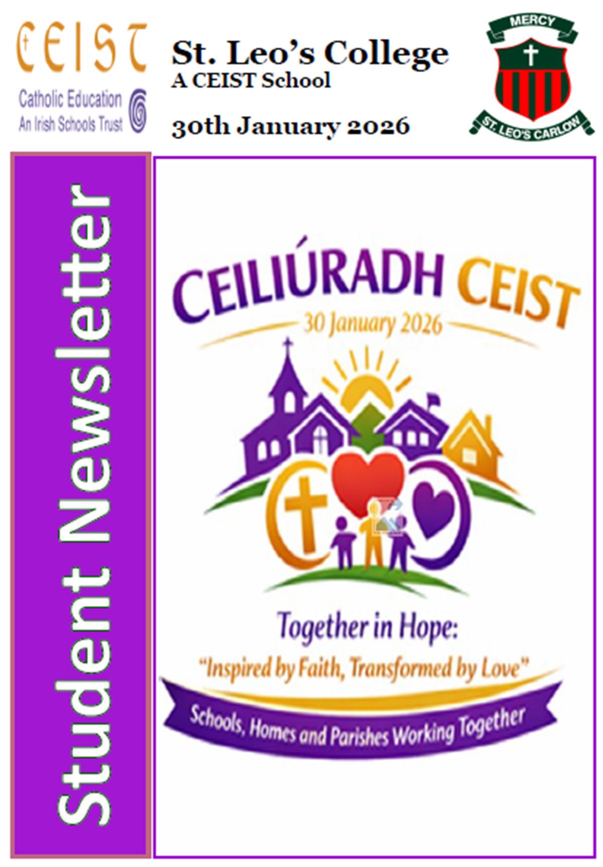 Student Newsletter 30th January 2026