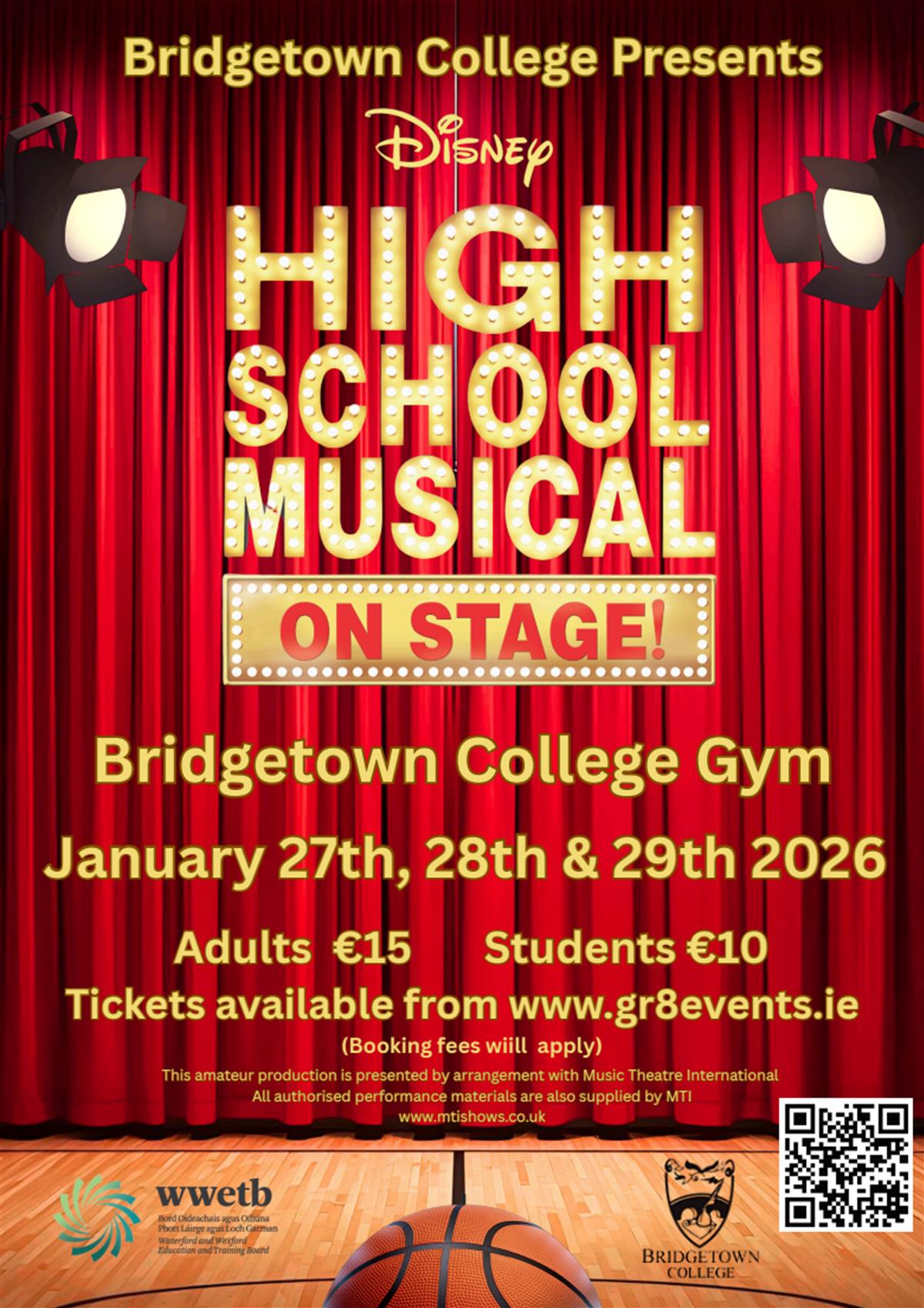 Poster advertising "Disney's High School Musical".