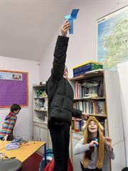 4th Class Paper helicopters and balancing clowns.
