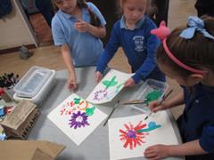 Toilet Roll Flower Prints