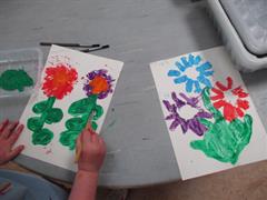 Toilet Roll Flower Prints