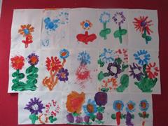 Toilet Roll Flower Prints